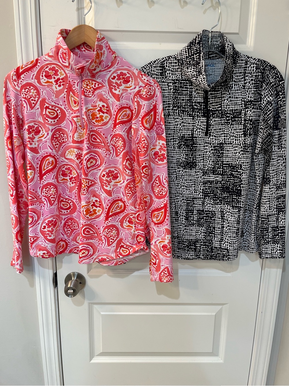 IBKUL 1/4 Zip Lot Of 2 Women’s Long Sleeve Mesh Golf Tennis Pickleball Sz. Med